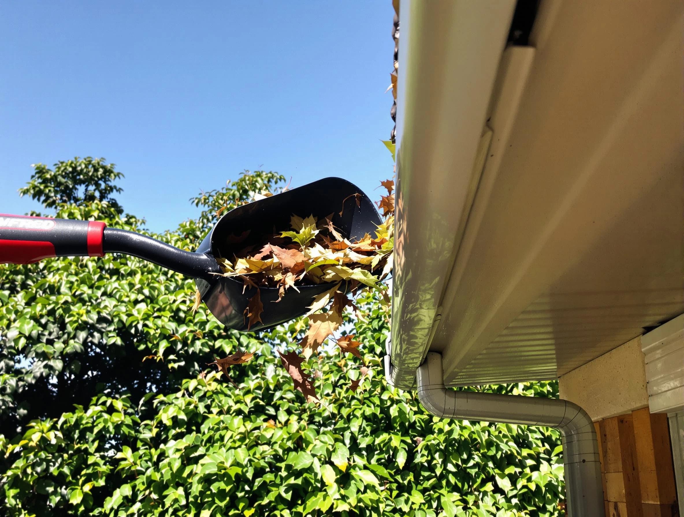 Cleveland OH Roofers performing gutter cleaning at a home in Cleveland, OH