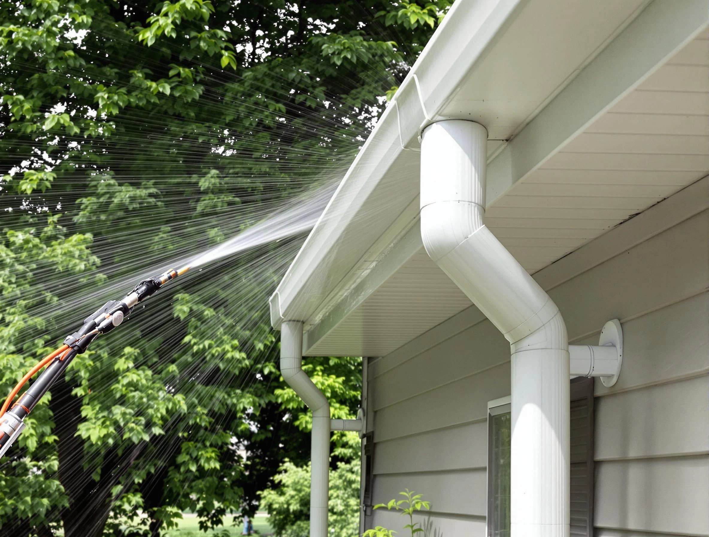 Cleared gutters by Cleveland OH Roofers for a clean drainage system in Cleveland, OH