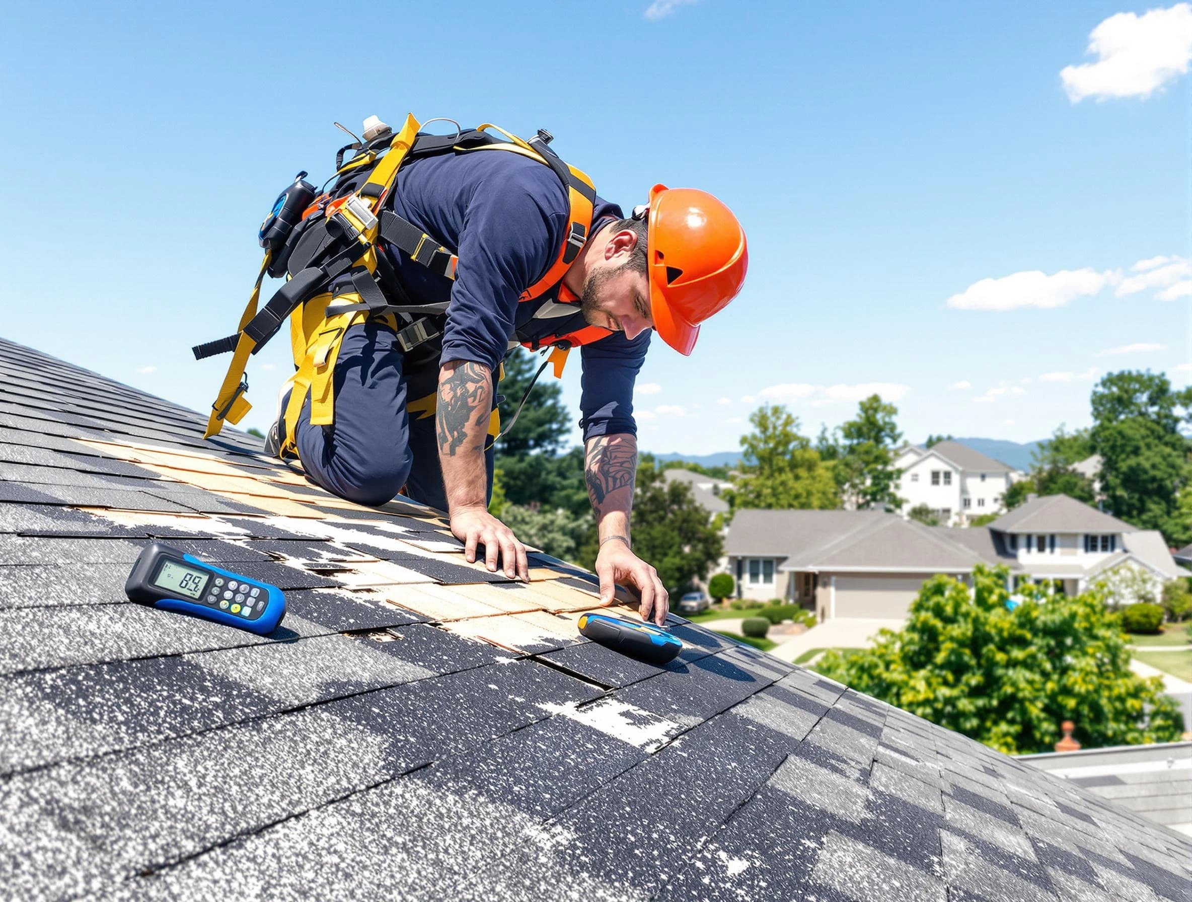 Cleveland OH Roofers professional performing roof repairs in Cleveland, OH